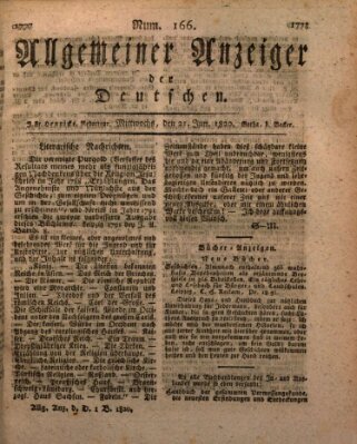 Allgemeiner Anzeiger der Deutschen Mittwoch 21. Juni 1820