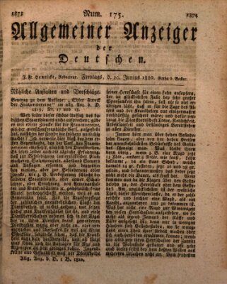 Allgemeiner Anzeiger der Deutschen Freitag 30. Juni 1820