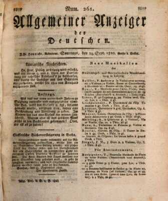 Allgemeiner Anzeiger der Deutschen Sonntag 24. September 1820