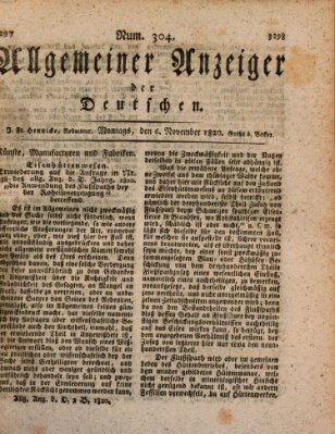 Allgemeiner Anzeiger der Deutschen Montag 6. November 1820