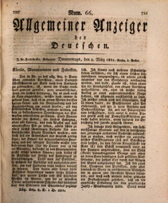 Allgemeiner Anzeiger der Deutschen Donnerstag 8. März 1821