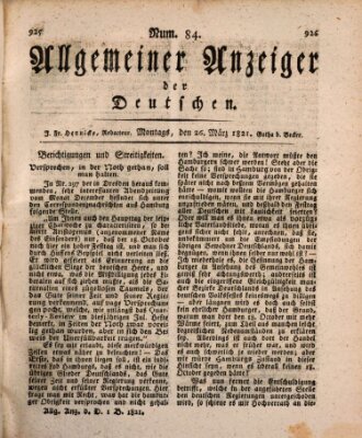 Allgemeiner Anzeiger der Deutschen Montag 26. März 1821