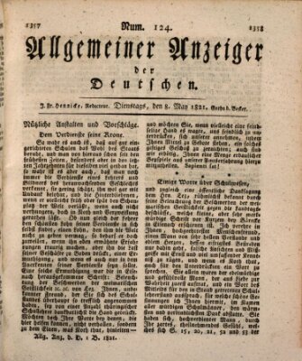 Allgemeiner Anzeiger der Deutschen Dienstag 8. Mai 1821