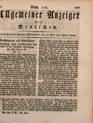 Allgemeiner Anzeiger der Deutschen Samstag 12. Mai 1821