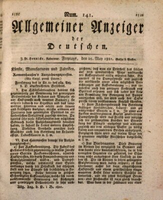 Allgemeiner Anzeiger der Deutschen Freitag 25. Mai 1821