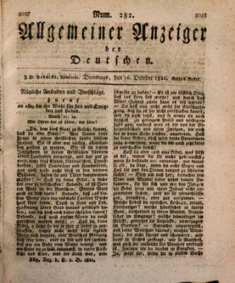 Allgemeiner Anzeiger der Deutschen Dienstag 16. Oktober 1821