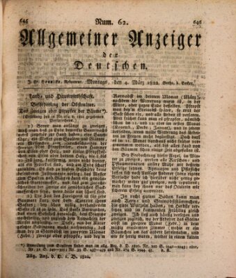 Allgemeiner Anzeiger der Deutschen Montag 4. März 1822