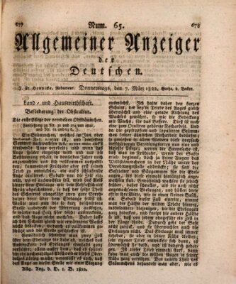 Allgemeiner Anzeiger der Deutschen Donnerstag 7. März 1822