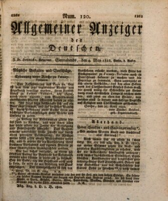 Allgemeiner Anzeiger der Deutschen Samstag 4. Mai 1822