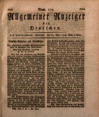 Allgemeiner Anzeiger der Deutschen Montag 20. Mai 1822