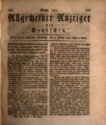 Allgemeiner Anzeiger der Deutschen Montag 8. Juli 1822