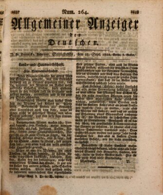 Allgemeiner Anzeiger der Deutschen Samstag 28. September 1822