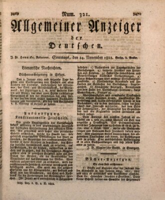 Allgemeiner Anzeiger der Deutschen Sonntag 24. November 1822