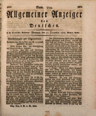 Allgemeiner Anzeiger der Deutschen Montag 30. Dezember 1822