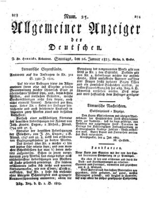 Allgemeiner Anzeiger der Deutschen Sonntag 26. Januar 1823