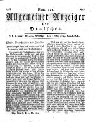 Allgemeiner Anzeiger der Deutschen Montag 5. Mai 1823