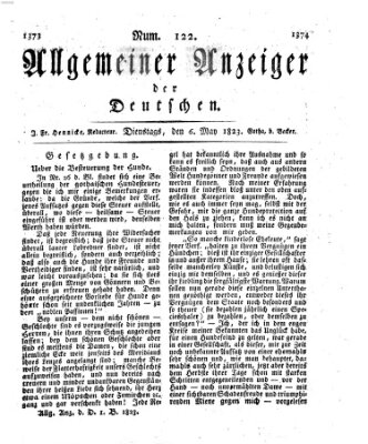 Allgemeiner Anzeiger der Deutschen Dienstag 6. Mai 1823