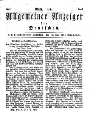 Allgemeiner Anzeiger der Deutschen Dienstag 13. Mai 1823