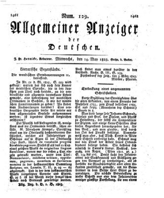 Allgemeiner Anzeiger der Deutschen Mittwoch 14. Mai 1823