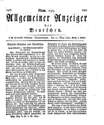 Allgemeiner Anzeiger der Deutschen Donnerstag 15. Mai 1823