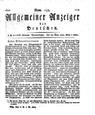 Allgemeiner Anzeiger der Deutschen Donnerstag 22. Mai 1823