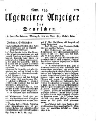 Allgemeiner Anzeiger der Deutschen Montag 26. Mai 1823