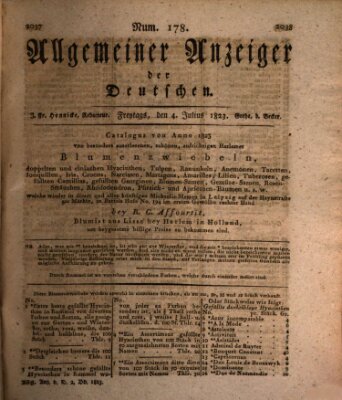 Allgemeiner Anzeiger der Deutschen Freitag 4. Juli 1823