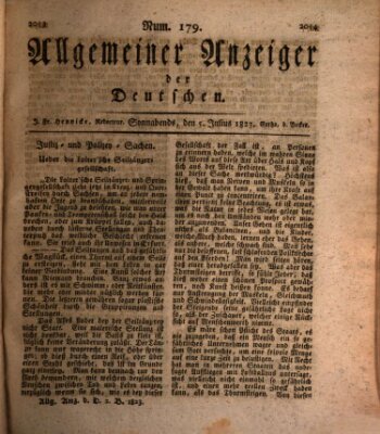 Allgemeiner Anzeiger der Deutschen Samstag 5. Juli 1823