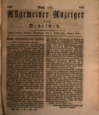 Allgemeiner Anzeiger der Deutschen Dienstag 8. Juli 1823