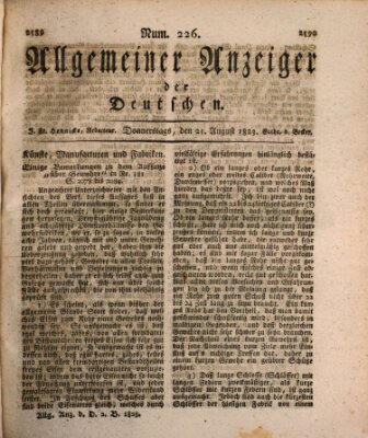 Allgemeiner Anzeiger der Deutschen Donnerstag 21. August 1823