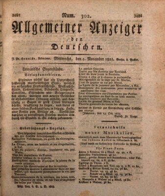 Allgemeiner Anzeiger der Deutschen Mittwoch 5. November 1823