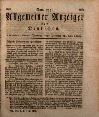 Allgemeiner Anzeiger der Deutschen Dienstag 9. Dezember 1823