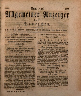 Allgemeiner Anzeiger der Deutschen Mittwoch 10. Dezember 1823