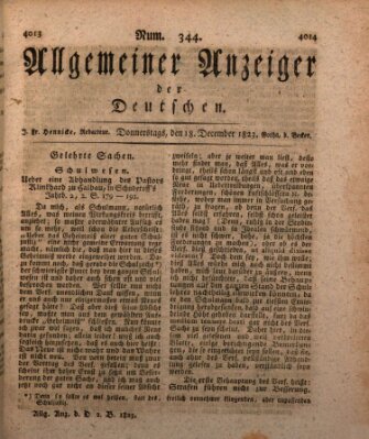 Allgemeiner Anzeiger der Deutschen Donnerstag 18. Dezember 1823