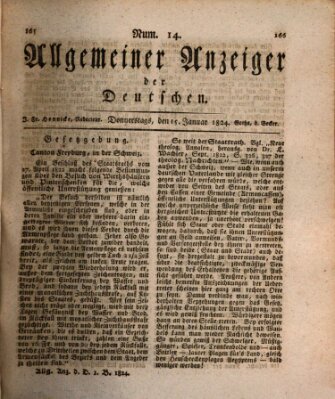 Allgemeiner Anzeiger der Deutschen Donnerstag 15. Januar 1824