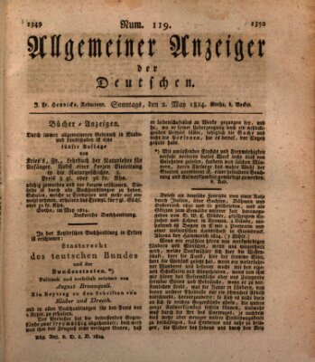 Allgemeiner Anzeiger der Deutschen Sonntag 2. Mai 1824