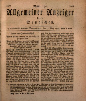 Allgemeiner Anzeiger der Deutschen Donnerstag 13. Mai 1824