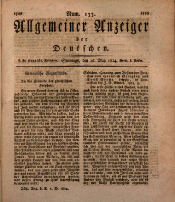 Allgemeiner Anzeiger der Deutschen Sonntag 16. Mai 1824