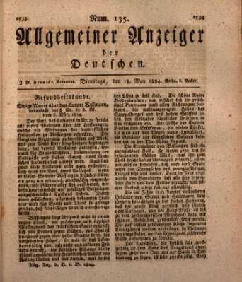 Allgemeiner Anzeiger der Deutschen Dienstag 18. Mai 1824