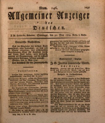 Allgemeiner Anzeiger der Deutschen Sonntag 30. Mai 1824