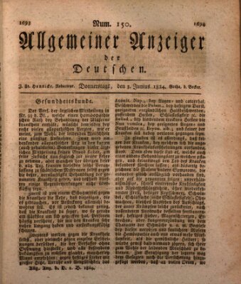 Allgemeiner Anzeiger der Deutschen Donnerstag 3. Juni 1824