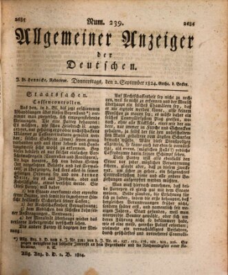 Allgemeiner Anzeiger der Deutschen Donnerstag 2. September 1824