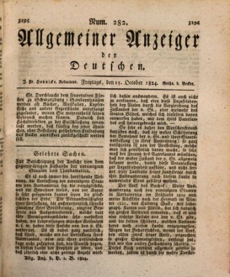 Allgemeiner Anzeiger der Deutschen Freitag 15. Oktober 1824