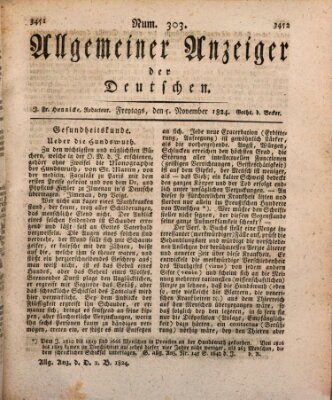 Allgemeiner Anzeiger der Deutschen Freitag 5. November 1824