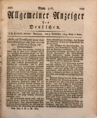 Allgemeiner Anzeiger der Deutschen Montag 8. November 1824