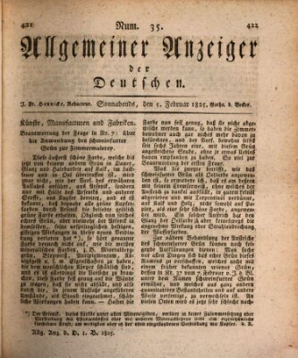 Allgemeiner Anzeiger der Deutschen Samstag 5. Februar 1825