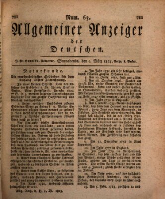 Allgemeiner Anzeiger der Deutschen Samstag 5. März 1825