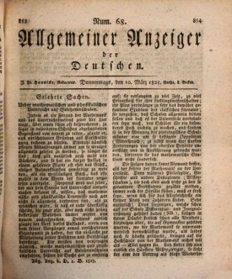 Allgemeiner Anzeiger der Deutschen Donnerstag 10. März 1825