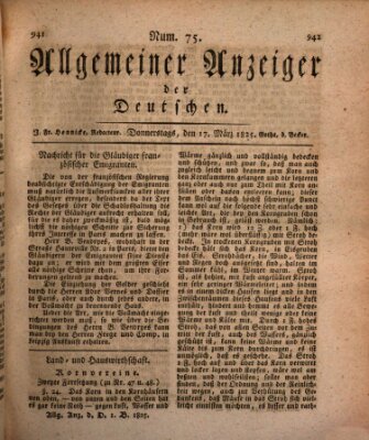 Allgemeiner Anzeiger der Deutschen Donnerstag 17. März 1825