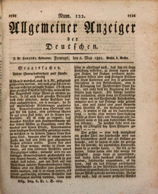 Allgemeiner Anzeiger der Deutschen Freitag 6. Mai 1825